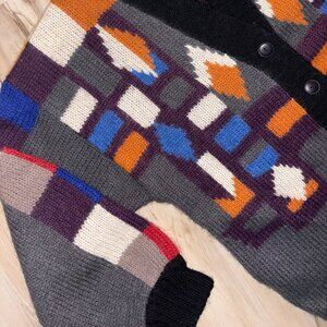 Vintage Montre Xerano Geometric Multicoloured Cardigan M